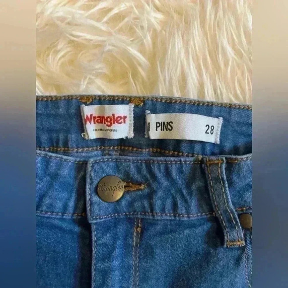 Wrangler‎ x Urban Outfitters Hi Pins Pin-Up Skinny Jeans sz 28 high rise stretch - Picture 3 of 6